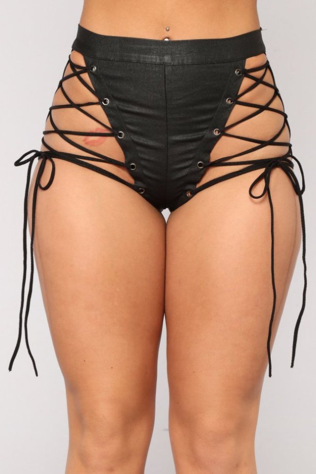 Truly bizarre lace up shorts